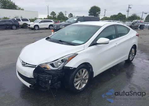 2016 Hyundai Elantra Se from USA, damaged, VIN 5NPDH4AE0GH752984
